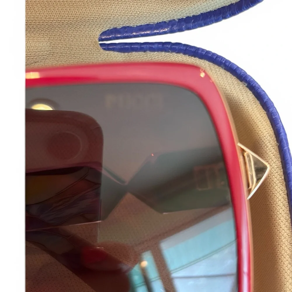 Emilio Pucci Pink Square Sunglasses